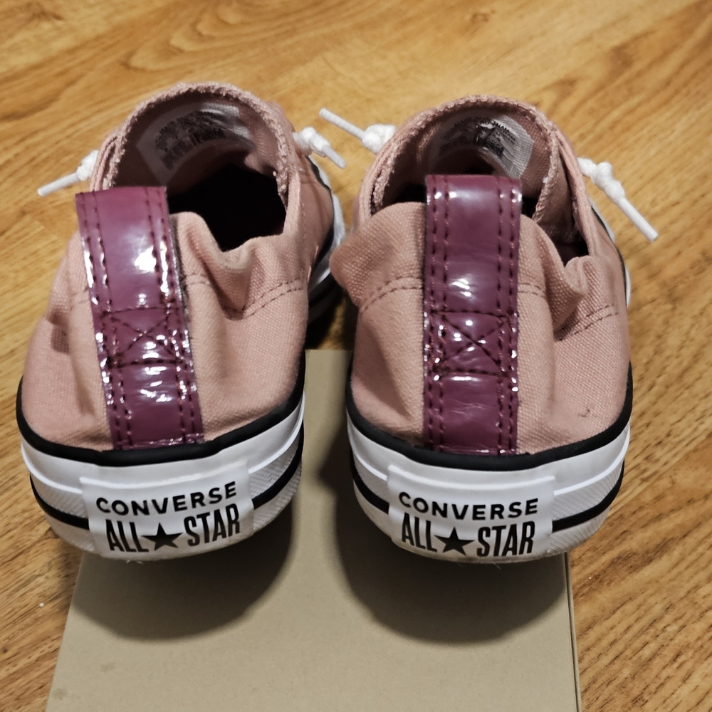 Converse Women's Sneakers in Pink and White - Picture 9 of 11